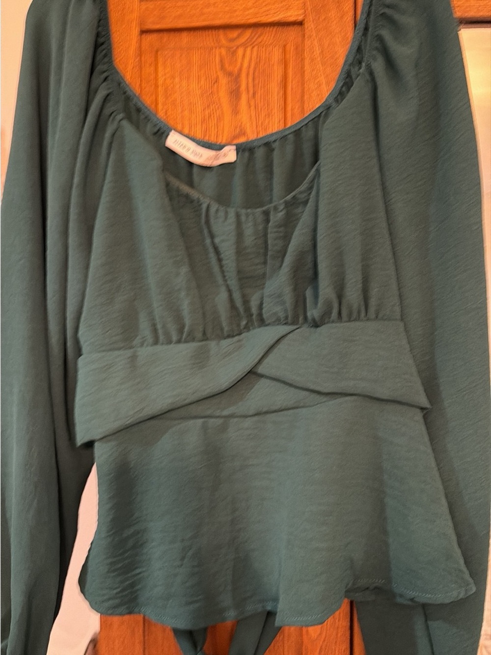 Altar'd State Teal Peplum Blouse